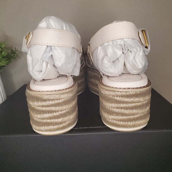 Coach Espadrille Wedge Sandals with Tea Rose - Picture 6 of 8